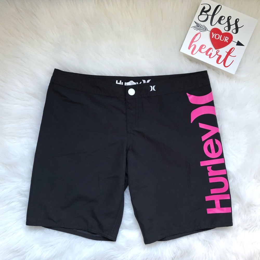 Hurley Black Pink Logo Board Shorts Size 3